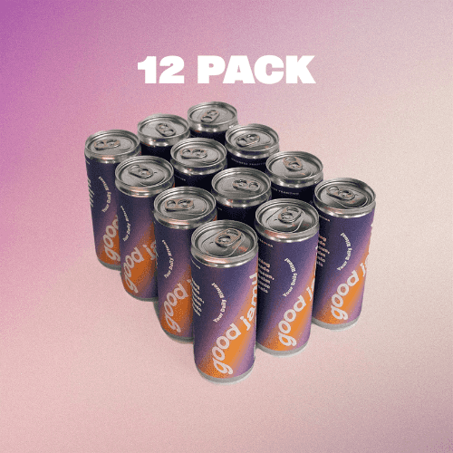 12-pack Biologische Hibiscus Soda met stijlvolle blikken, ideaal voor gezonde en verfrissende drankopties met weinig suiker.