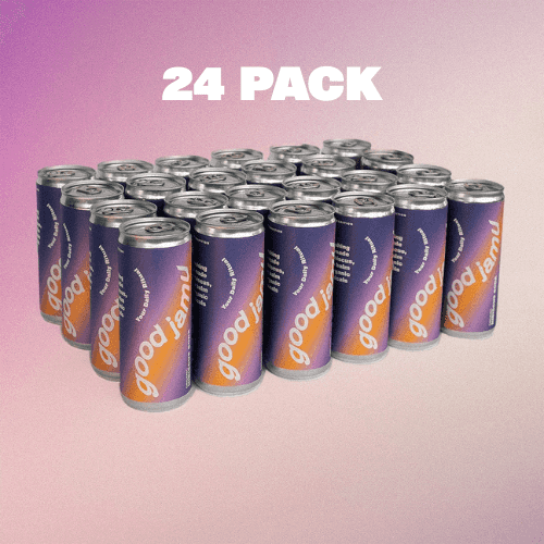 24-pack Biologische Hibiscus Soda in kleurrijke blikken, perfect voor voorraad van gezonde, laag-suiker frisdrank.